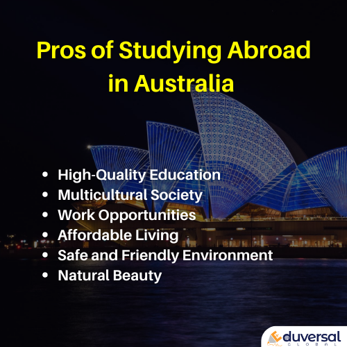 Pros of studying Abroad in Australia