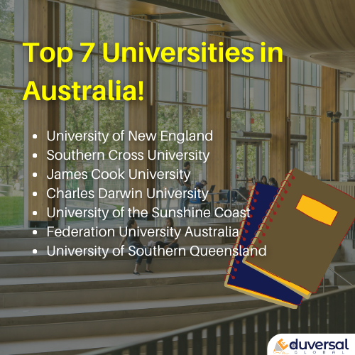 top 7 universities in Australia